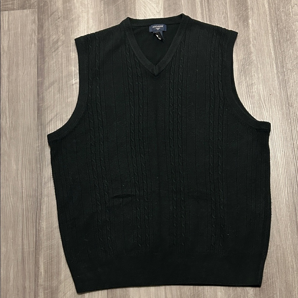 Dockers Dark V-Neck Sweater Vest